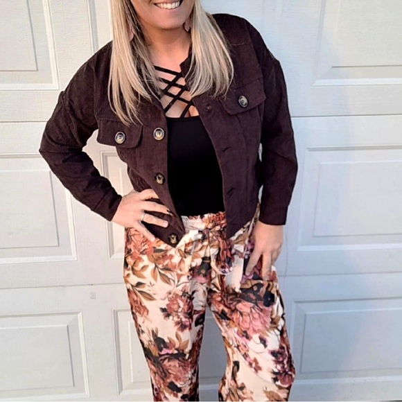 2/$30 Lularoe Berlin jacket brown corduroy - Picture 2 of 4